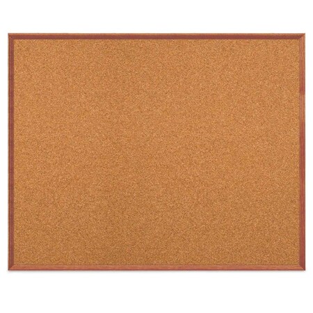 United Visual Products Wood Combo Board, 60"x36", Walnut/Black Porcelain & Rubber UVDECORK6036OAK-WALNUT-BLKPORC-RUBBER